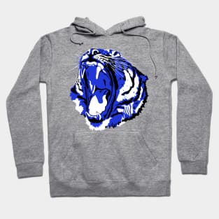 Blue Water Tiger Head Hoodie